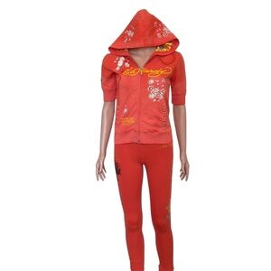 NWT Ed Hardy Orange Set